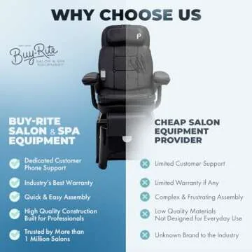 Pibbs PS92 Fiberglass Plumbing Free Pedicure Spa Featuring The Footsie Bath Tub with Disposable Liners, Swivel Chair That Reclines with 6 Vibration Functions & Adjustable Footrest, PIB-PS92