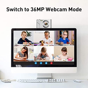 Compact 36MP Digital Camera for Kids and Vloggers