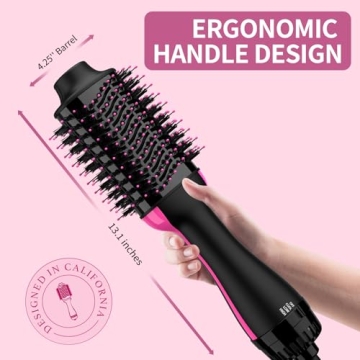 Dual Voltage Hair Dryer Brush for Effortless Styling