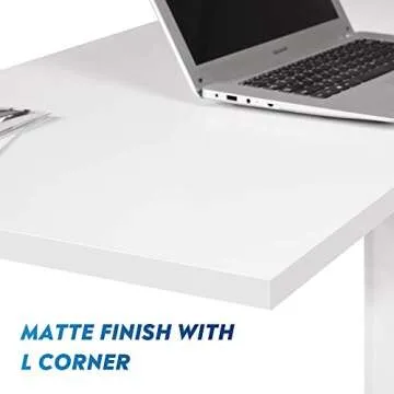 DEVAISE Adjustable Height Standing Desk, 55 inch Sit to Stand Up Desk Workstation with Crank Handle for Office Home, White