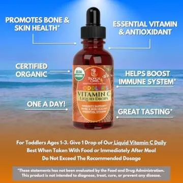 USDA Organic Toddler Vitamin C Drops Supporting Immunity