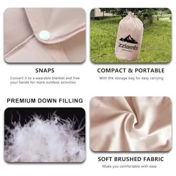 Lightweight Camping Blanket by zzlamb | Versatile Down Throw
