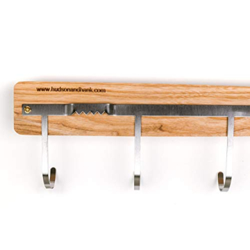 Coat Rack Wall Mount with 8 Hooks on Hardwood Baseball Bat. Fully Assembled, Fun Clothes Hanger. Unique Gift for Sports Fans. for Display on Door in Entryway, Bathroom, Kids Room Color:American Flag