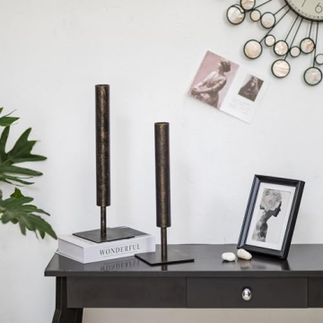 Sziqiqi Black Single Stem Vase Set for Modern Decor