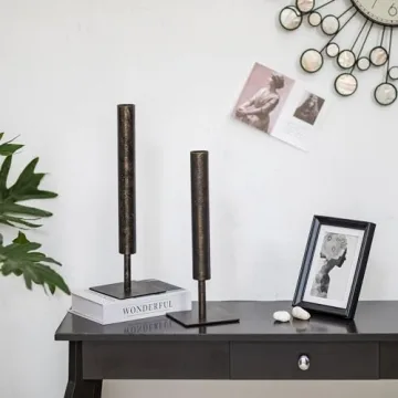 Sziqiqi Black Single Stem Vase Set for Modern Decor