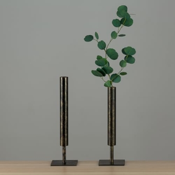 Sziqiqi Black Single Stem Vase Set for Modern Decor