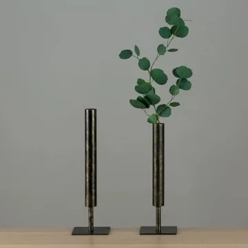 Sziqiqi Black Single Stem Vase Set for Modern Decor