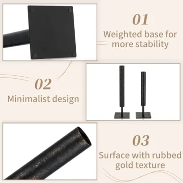 Sziqiqi Black Single Stem Vase Set for Modern Decor