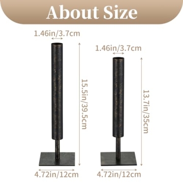 Sziqiqi Black Single Stem Vase Set for Modern Decor