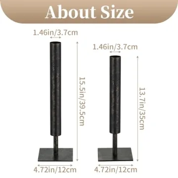 Sziqiqi Black Single Stem Vase Set for Modern Decor