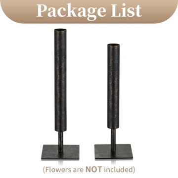 Sziqiqi Black Single Stem Vase Set for Modern Decor