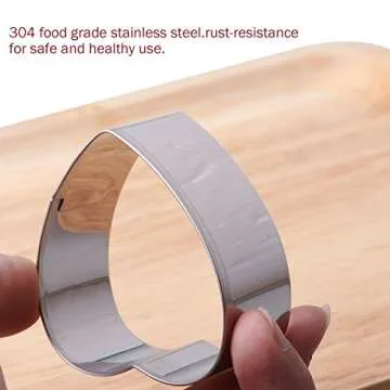 Christmas Cookie Cutters Set 12 Pieces Stainless Steel Cookie Cutter Set for Baking -Gingerbread Men,Christmas Tree,Snowflake, Candy Cane, Stocking,Mitten