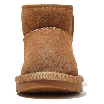 HOBIBEAR Toddler Suede Snow Boots - Warm & Cozy Safe Fit