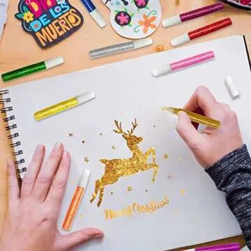 Mesen 10 Pack Non-Toxic Washable Glitter Glue Stick Set