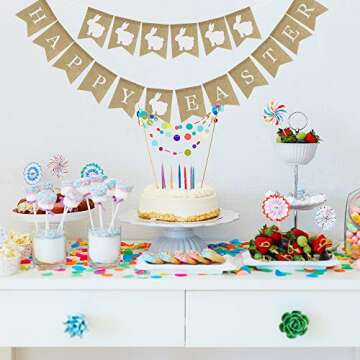 Supla 2 Pack Spring Easter Decor Happy Easter Banner