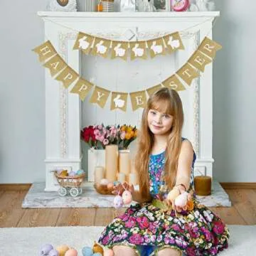 Supla 2 Pack Spring Easter Decor Happy Easter Banner