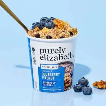 Purely Elizabeth Gluten-Free Collagen Oats Cup, Blueberry Walnut