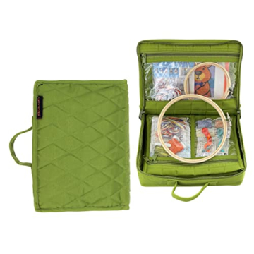 Yazzii Original Craft Organizer Tote Bag - Portable Storage Bag for Crafts & Travel - Green
