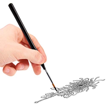 AIEX 9-Piece Fine Detail Paint Brush Set for Artists