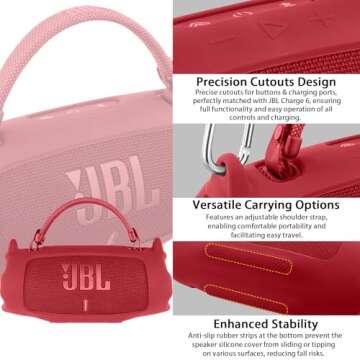 Khanka JBL Charge 6 Silicone Case with Strap