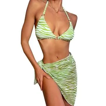 Stylish SOLY HUX Women's Halter Triangle Bikini Set