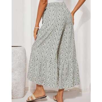 GRACE KARIN Women's Floral Wide Leg Palazzo Pants