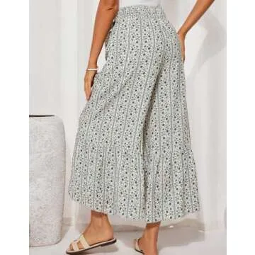GRACE KARIN Women's Floral Wide Leg Palazzo Pants