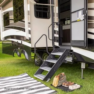 Solid Step Assembly by Lippert for RV Safety and Convenience