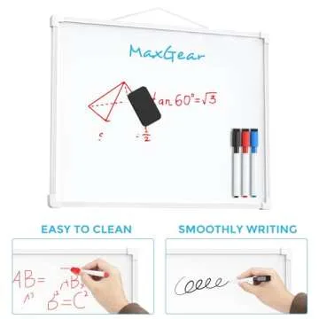 MaxGear 16x12 Double-Sided Dry Erase Board with Markers