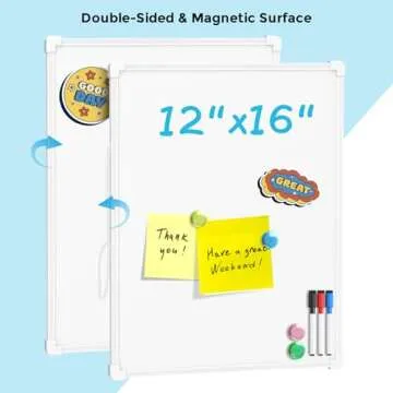 MaxGear 16x12 Double-Sided Dry Erase Board with Markers