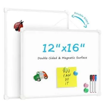 MaxGear 16x12 Double-Sided Dry Erase Board with Markers