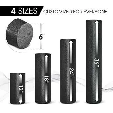 Yes4All High Density Foam Roller for All Fitness Levels - 18in