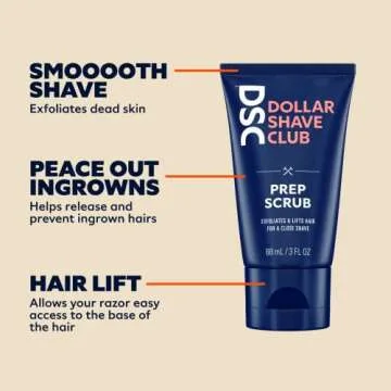 Dollar Shave Club Prep Scrub 3oz | Pre Shave Scrub for Less Irritation