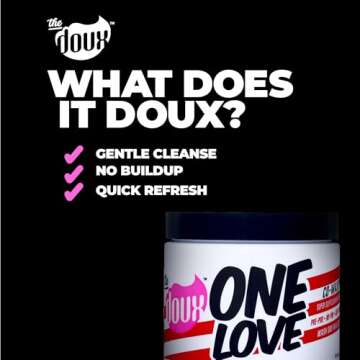 The Doux One Love Co-Wash, Hydrating Co-Wash to Cleanse and Condition Hair, Hair Detangler, Suitable for All Curl Types