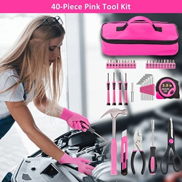 Pink Car Emergency Kit for Stylish Safety on Road