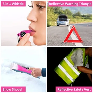 Pink Car Emergency Kit for Stylish Safety on Road