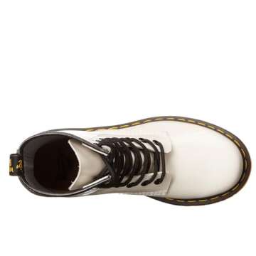 Dr. Martens Women's 1460 W Patent Leather Boots - White