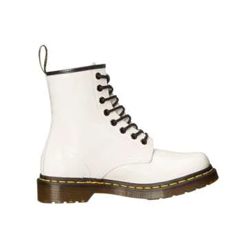 Dr. Martens Women's 1460 W Patent Leather Boots - White