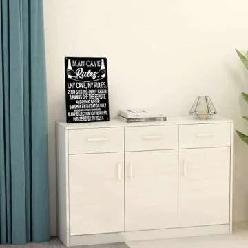 Gocolt Funny Man Cave Rules Sign Vintage for Home Garage Room Bar Metal Tin Decor Hanging Tag 8x12 Inches