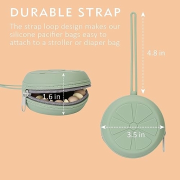 BPA Free Silicone Pacifier Holder Case for Babies On The Go