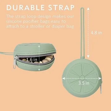 BPA Free Silicone Pacifier Holder Case for Babies On The Go