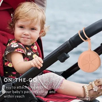 BPA Free Silicone Pacifier Holder Case for Babies On The Go