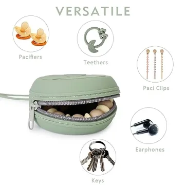 BPA Free Silicone Pacifier Holder Case for Babies On The Go