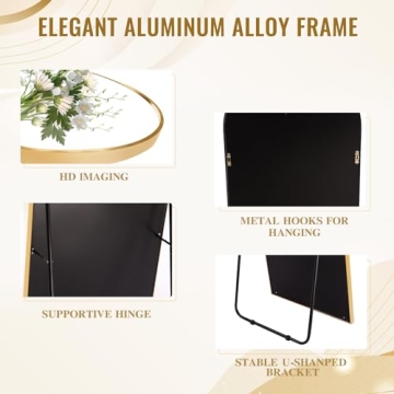 ABSWHLM 76"x34" Arched Large Full Length Mirror