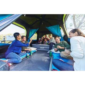 Coleman Cabin Tent with 1-Minute Setup, 4/6/8/10 Person Instant Tent with Weatherproof Floor, Pre-Attached Poles, Air Vent, & Carry Bag
