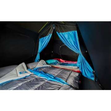 Coleman Cabin Tent with 1-Minute Setup, 4/6/8/10 Person Instant Tent with Weatherproof Floor, Pre-Attached Poles, Air Vent, & Carry Bag