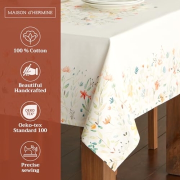 Maison d' Hermine Elegant 100% Cotton Table Cloth 54x72