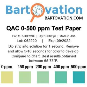 Quaternary Ammonium Sanitizer Test Paper for Restaurants
