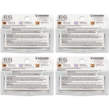 Ardell Lashes Natural 172 - Reusable, Natural Looking False Eyelashes, Long-Lasting Strip Lash for Everyday Wear, 4 Pack