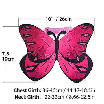 Butterfly Wings for Dogs Dog Halloween Costume, Cat Dog Butterfly Wings Cats Halloween Dog Costume Butterfly Dog Costumes, Christmas Halloween Dog Wings Butterfly Wings for Cats Small Dogs Puppy